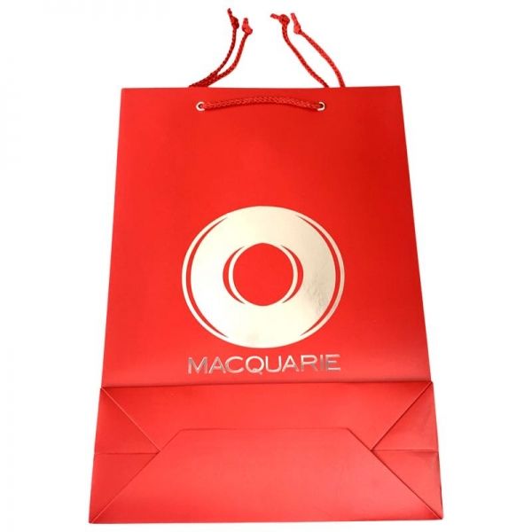 Trendy design paper gift bags with PP string handles