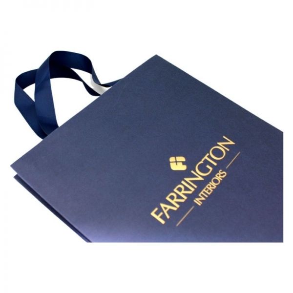 Paper bag with hot stamping embossed logo