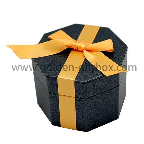 Octagon Bow Tie Jewelry Box /Cakes Box With Ribbon