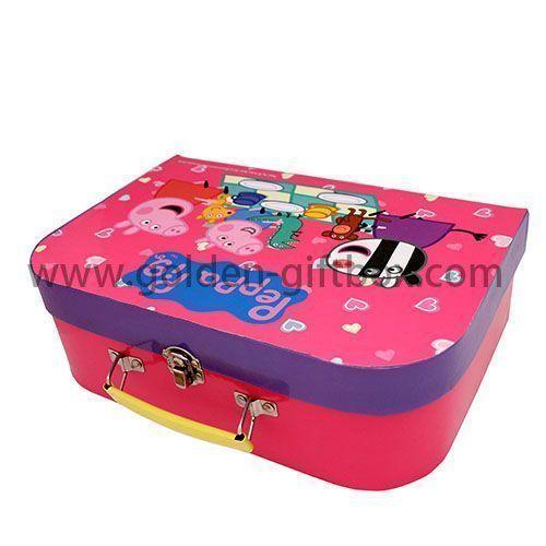 Mini suitcase children toy storage box,any cartoon pattern can be custom-made
