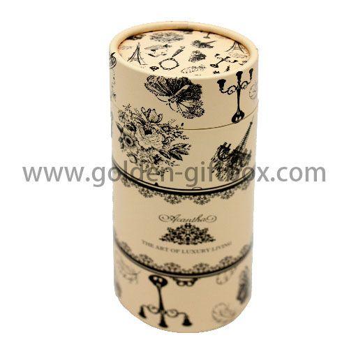 Elegant round shape cardboard box for food/candles container