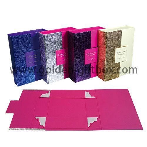 High-end paper rigid gift box magnetic closure luxury foldable packaging