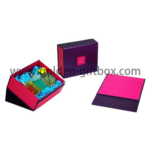Magnetic closure luxury foldable packaging box perfume storage box/skin care set box