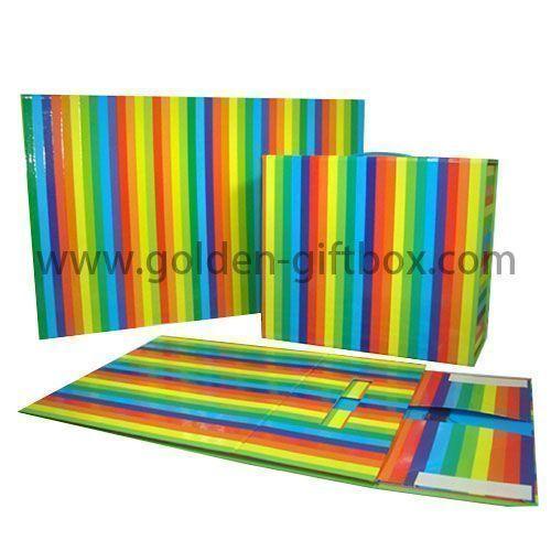 Recycled foldable hard paper gift box packaging