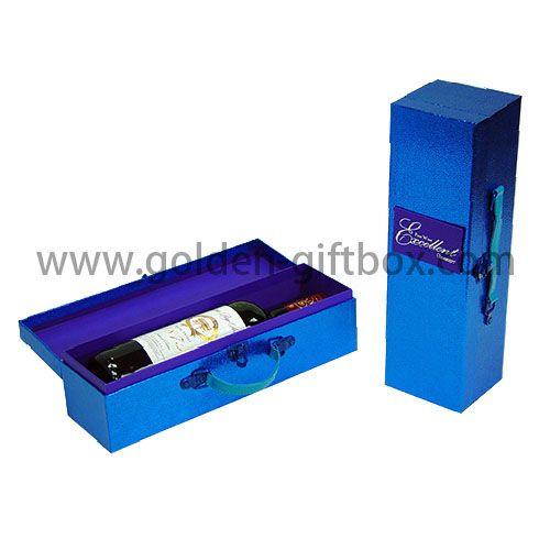 Hard cover paper wine packed gift box