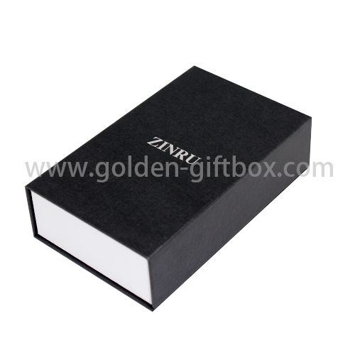 High quality fancy paper hinged gift box with white colour tray