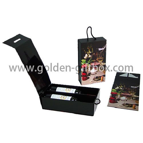 foldable two bottle wine box