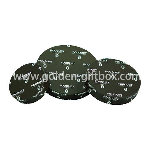 Classic black round and bottom chocolate packing box