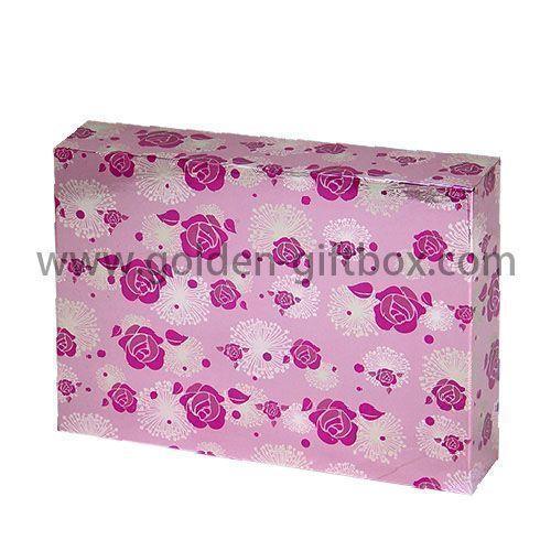 2017 hollowed pink pattern gift box packaging