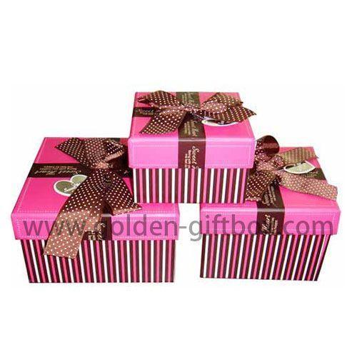 ribbon bow beautiful gift paper box lid & tray gift packaging