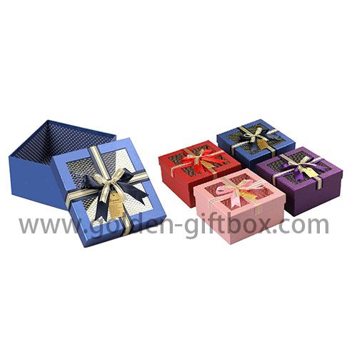 Custom gift box with ribbon /cake box design packaging