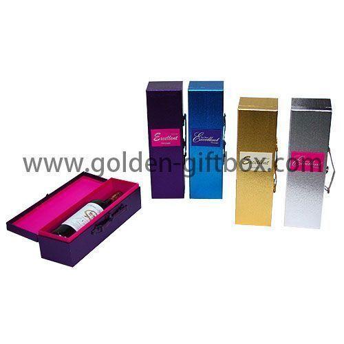 Hardcover paper wine packed giftbox